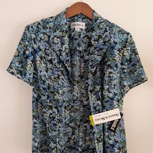 Danny & Nicole Men's Blue Floral Shirt